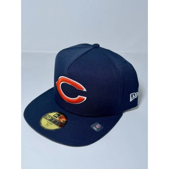 NEW ERA 59FIFTY NAVY CHICAGO BEARS FITTED HAT  A-Frame NWT 7 3/8 - Picture 3 of 4